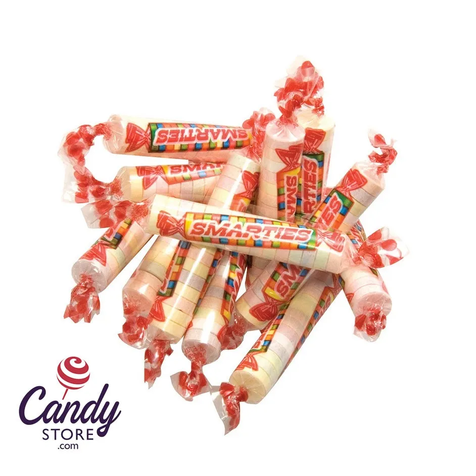 Loose rolls of Smarties candy discs